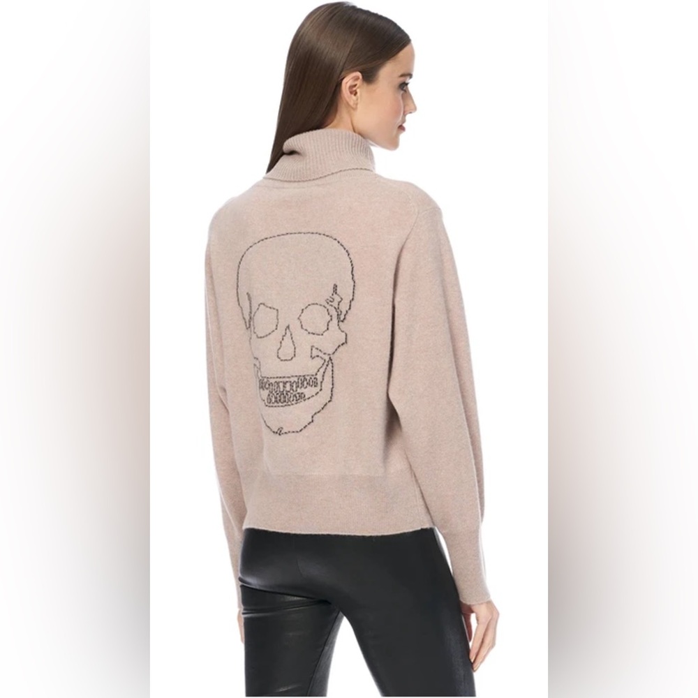 Skull cashmere Zyan skull turtleneck size large in adobe pink